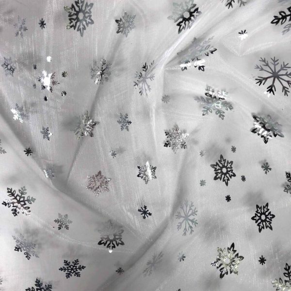 Snowflake Foil - Polyester Organza (2411) - Image 3