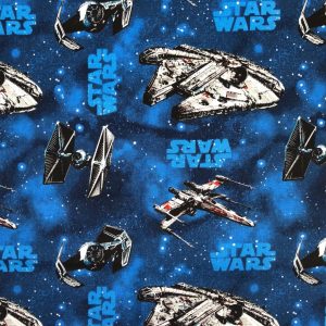 Star Wars - Rebel Ships Blue - Cotton Print (2412-05)