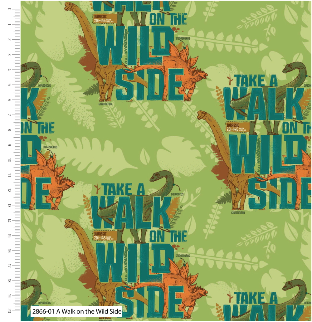 Blast From The Past - Natural History Museum - Digital Cotton Prints (2866-01)