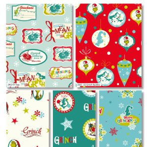Grinch Christmas - Dr Seuss - Fat Quarters (2902-00)