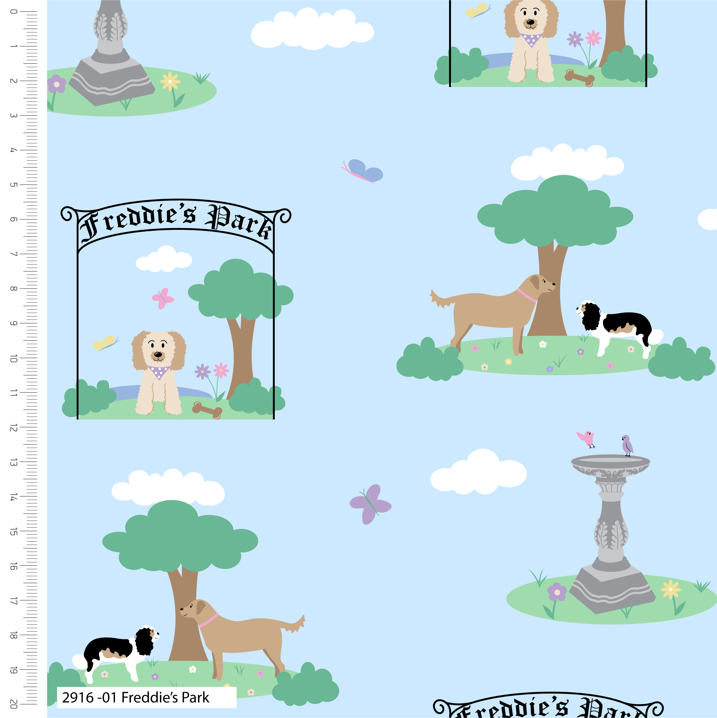 Freddie & Friends at the Park - Cotton Prints (2916)
