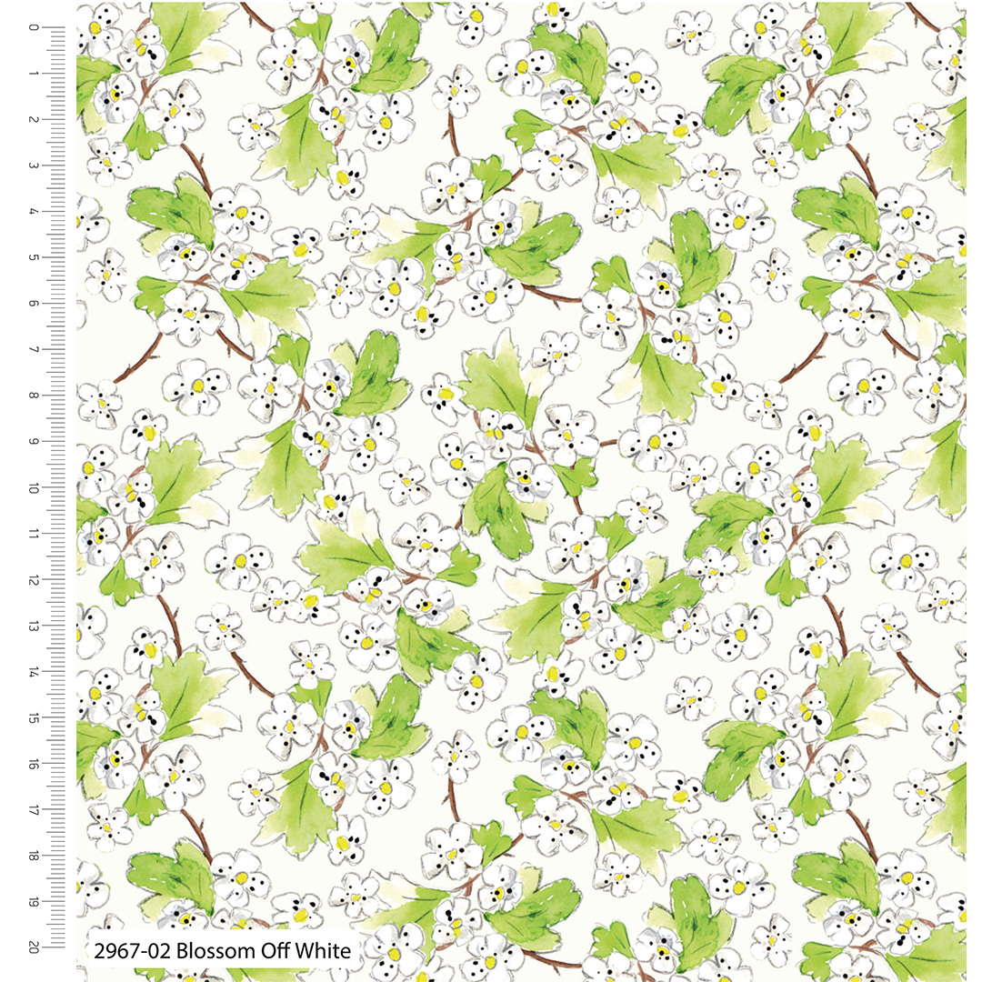 A Country Walk by Debbie Shore - Organic Cotton - 10" pre-cut squares (2966-05) - Image 3