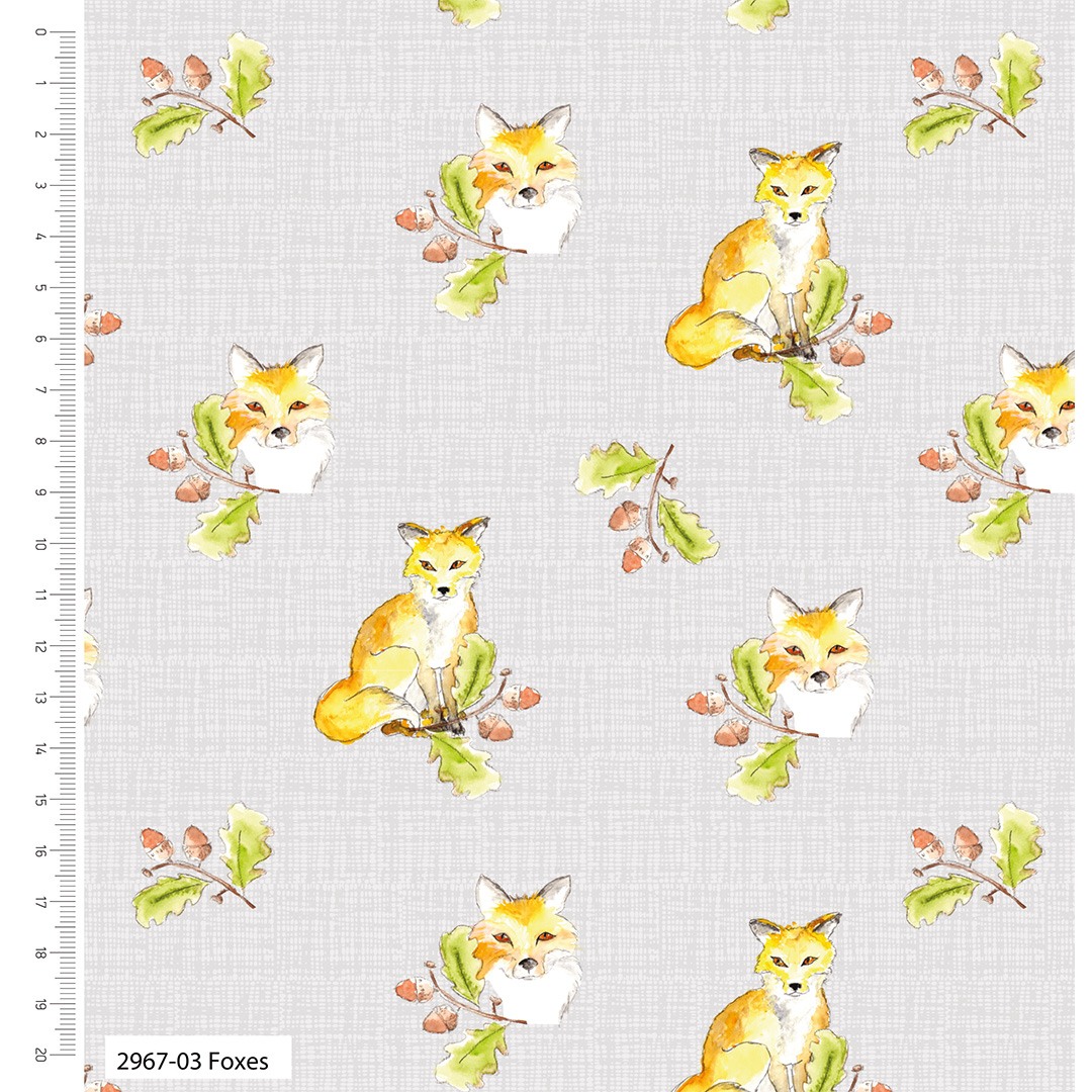 A Country Walk by Debbie Shore - Organic Cotton - 10" pre-cut squares (2966-05) - Image 4