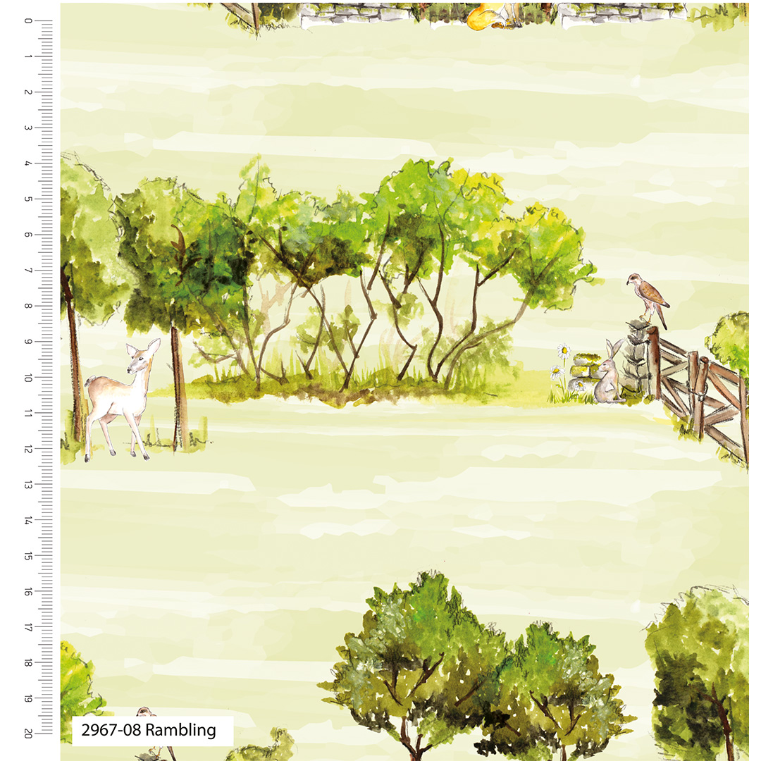 A Country Walk by Debbie Shore - Organic Cotton - 10" pre-cut squares (2966-05) - Image 9