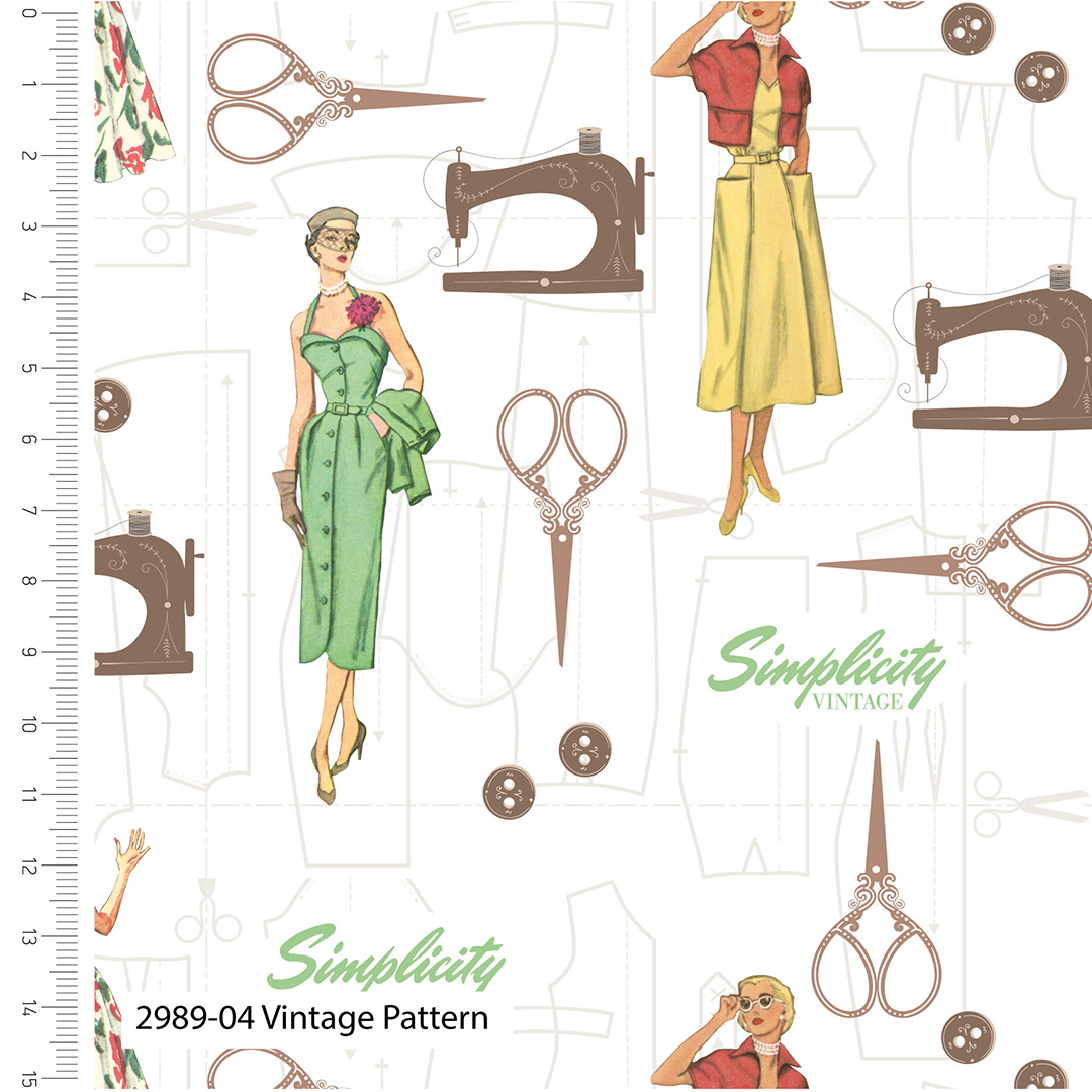 Vintage Sewing - Simplicity - Organic Cotton Prints (2989) - Image 3