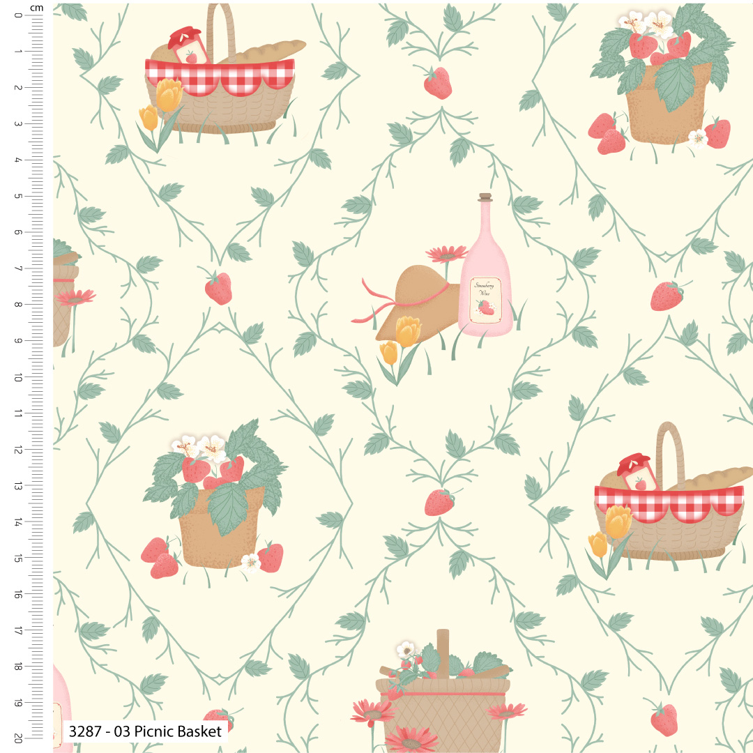 Strawberry Picking - Kimberley Hind - Organic Cotton Prints (3287) - Image 2