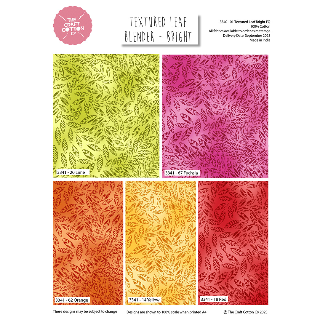 Textured Leaf Blender Fat Quarters (3340) Visage Textiles