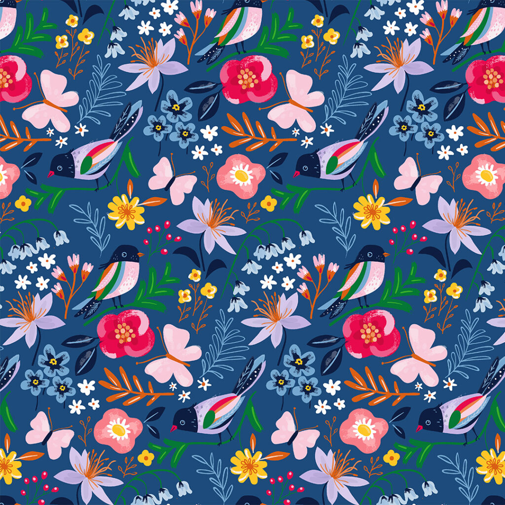 All a Flutter Fabric Editions Cotton Prints (1992) Visage