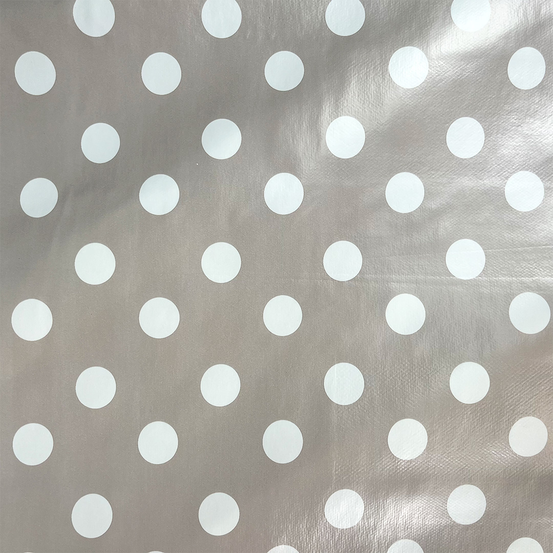 55" Printed PVC - Capri Grey White Spot (S1150-07)