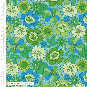 Flower Child - The Crafty Pie - Jersey (3473) - 01 Blue