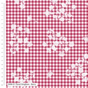 Floral Gingham - The Crafty Pie - Viscose (3498)
