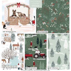 Christmas in the Country by Victoria Louise Design - Fat Quarters (3649-00)