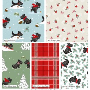 Frosty Paws by Susan Wheeler - Christmas - Fat Quarters (3652-00)