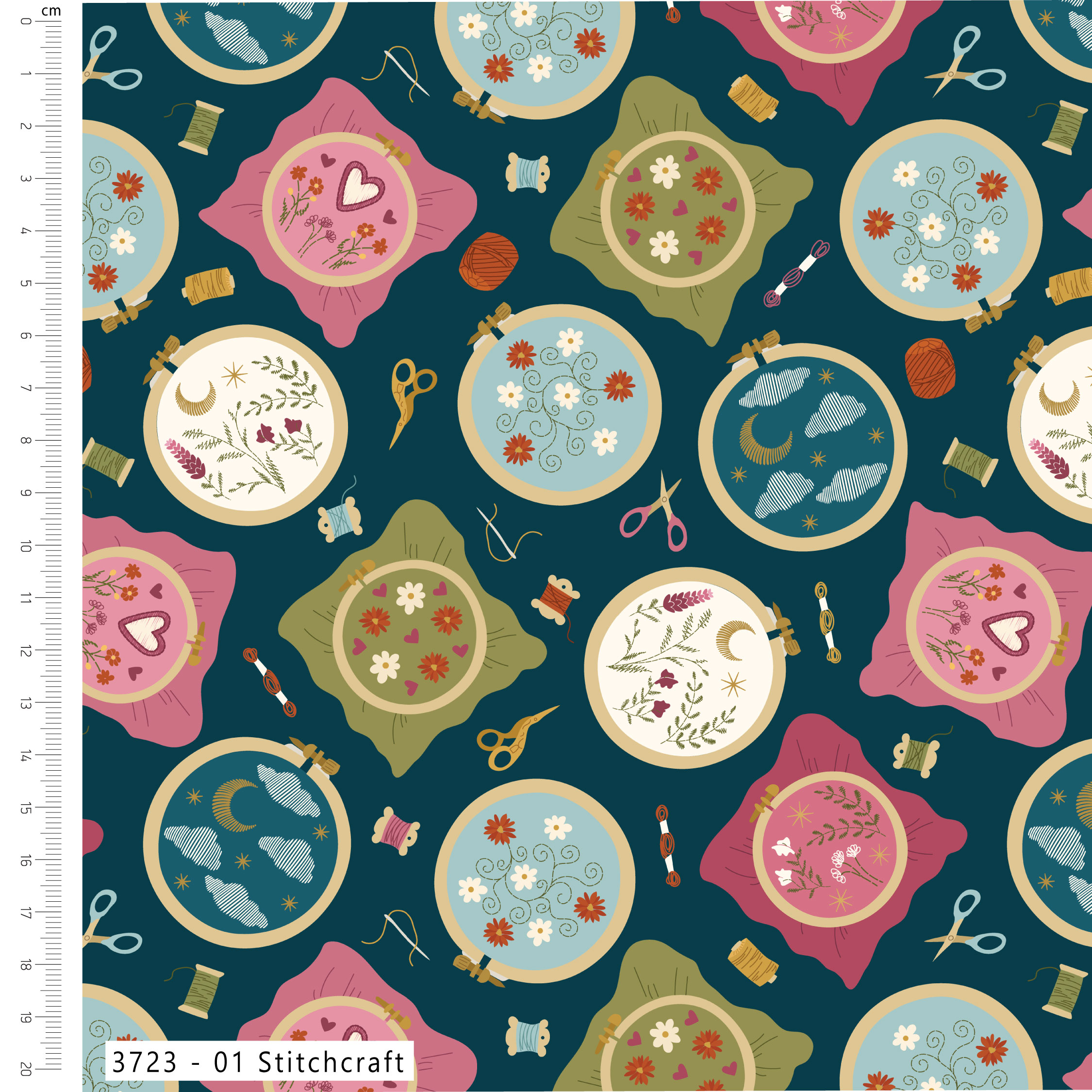 Celestial Stitches by Kimberley Hind - Cotton Prints (3723)