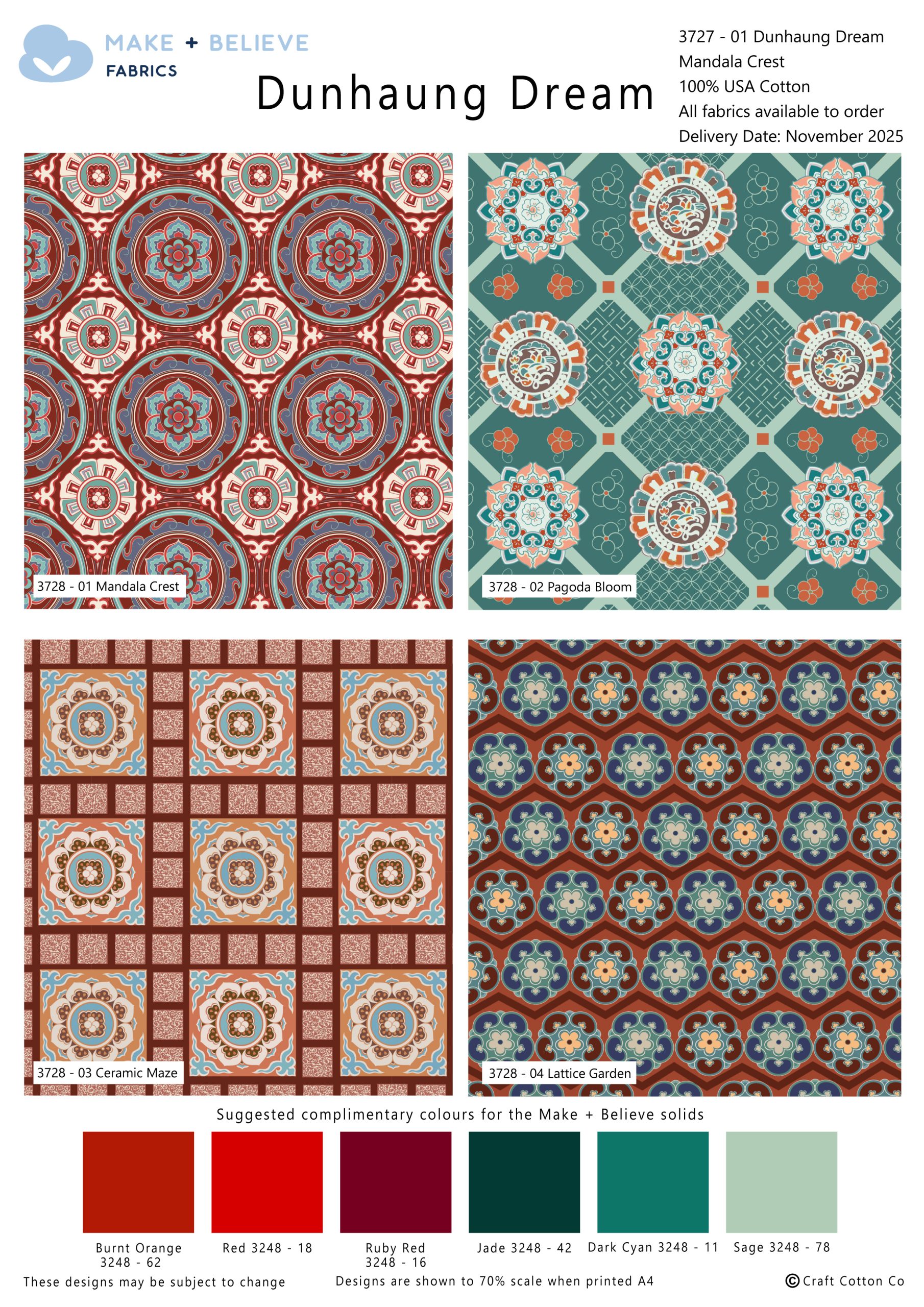 Dunhaung Dream - Make + Believe - Fat Quarters (3727)