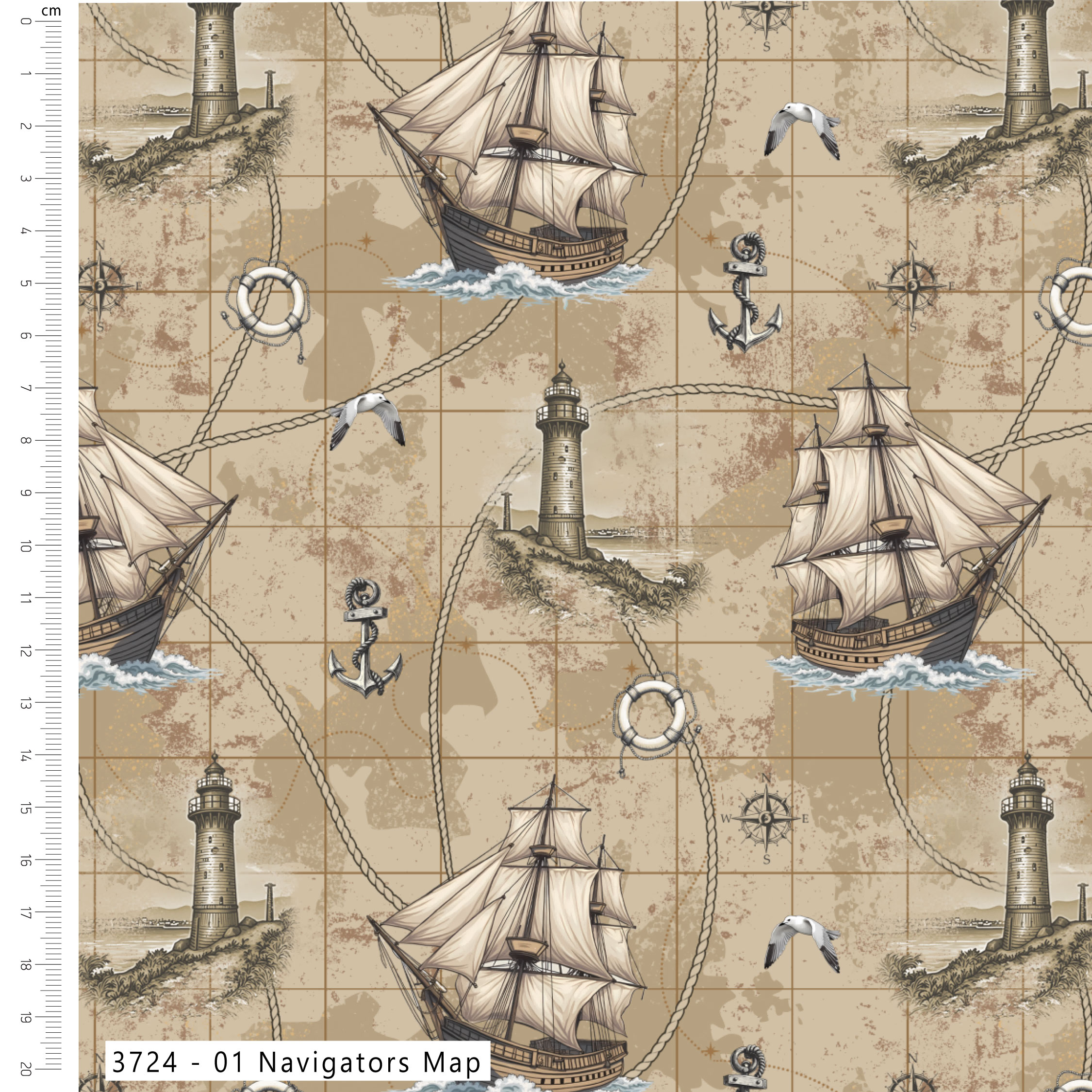 Sail Across the Sea - Make + Believe - Fat Quarters (3724-00) - Image 2