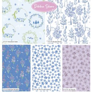 (Pre-Order) Bluebell Hollow by Debbie Shore - Make + Believe - Organic Cotton Fat Quarters (3772)