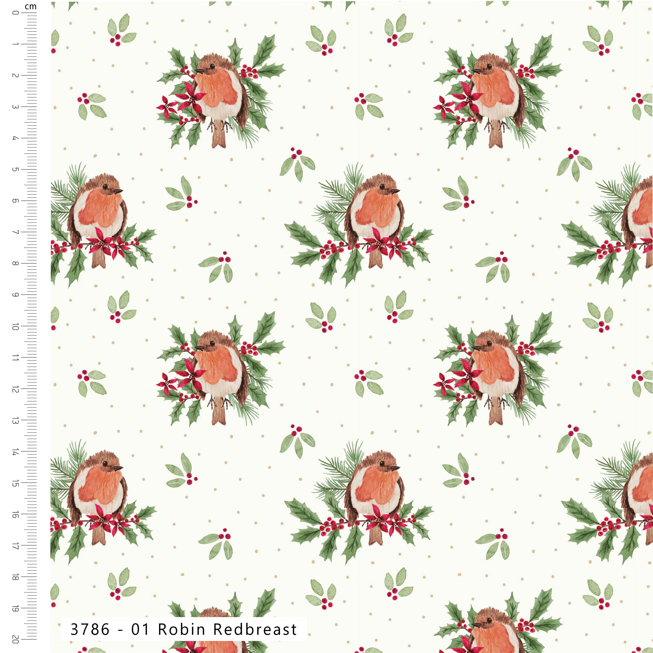 Merry Little Robin - Christmas - Cotton Prints (3786)