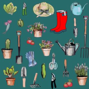 (Pre-order) The Magical Garden - Garden Lovers 2 - Sewing Sanctuary - Laminated Coated Cotton Prints (EL2408)