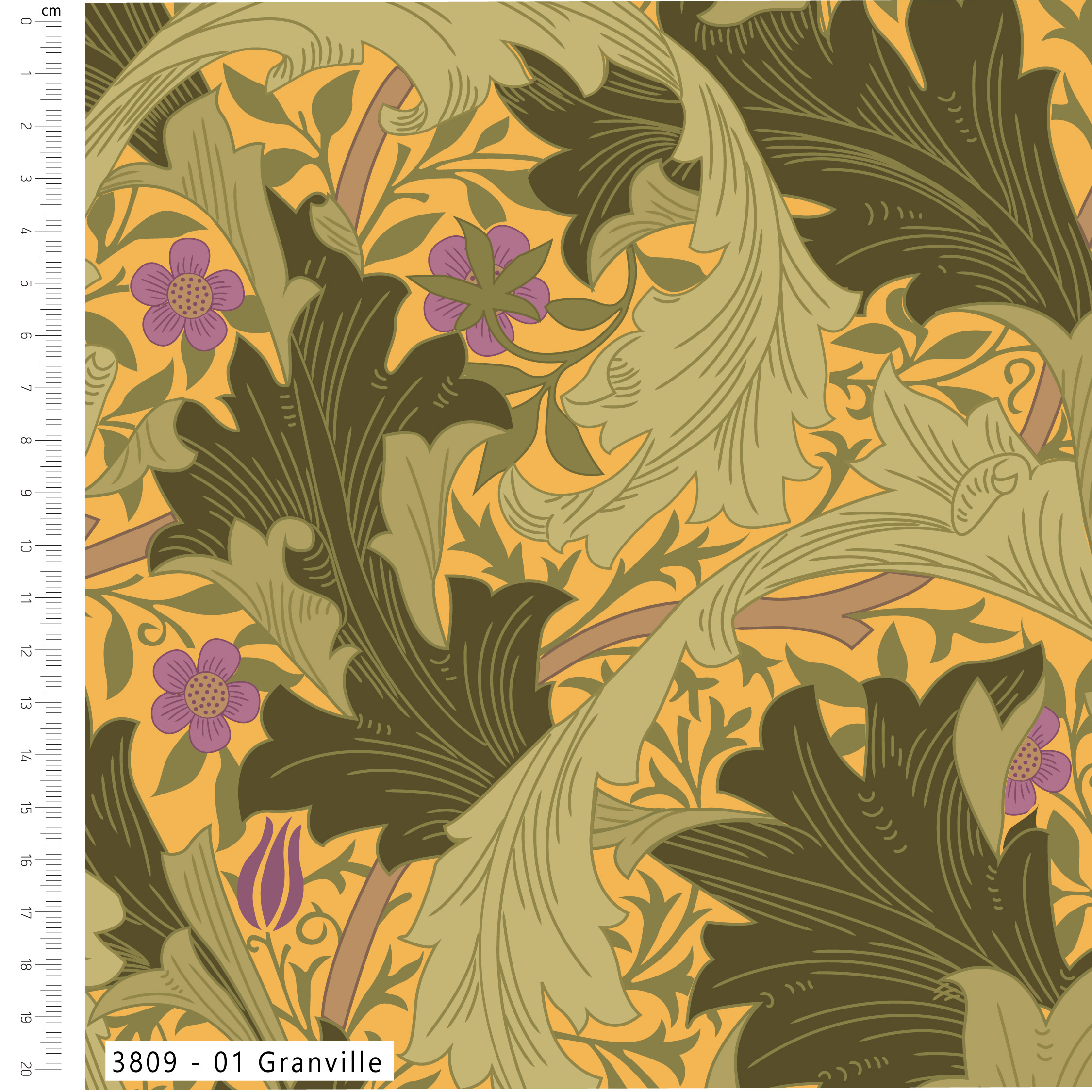 (Pre-order) Olive Orchard - William Morris - V&A - Organic Cotton Prints (3809)