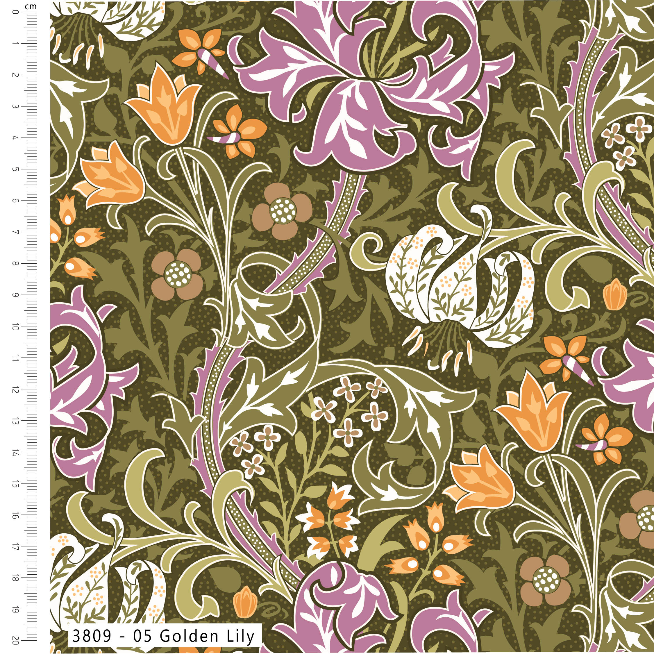 (Pre-order) Olive Orchard - William Morris - V&A - Organic Cotton Prints (3809) - Image 5