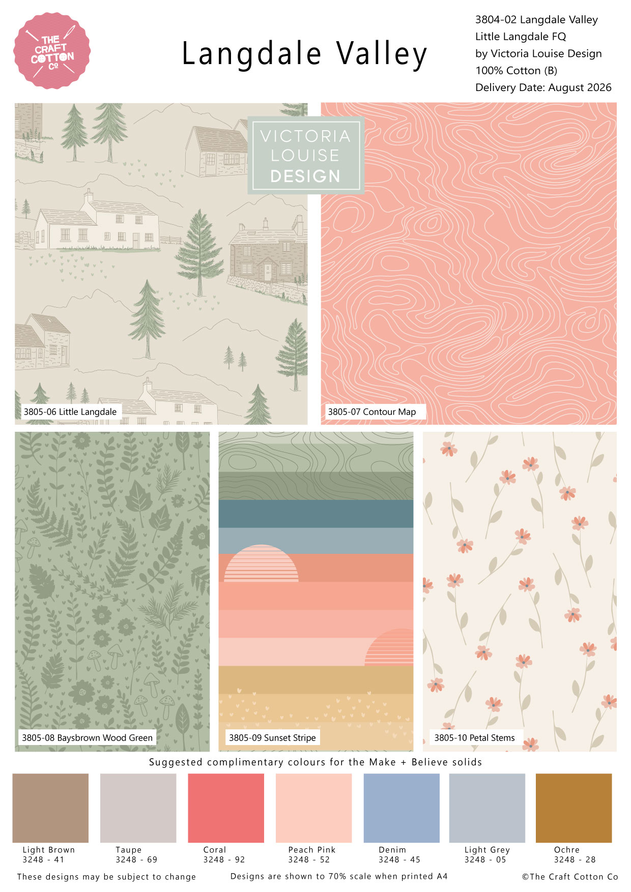 (Pre-order) Langdale Valley - The Craft Cotton Co - Fat Quarters (3804) - Image 2