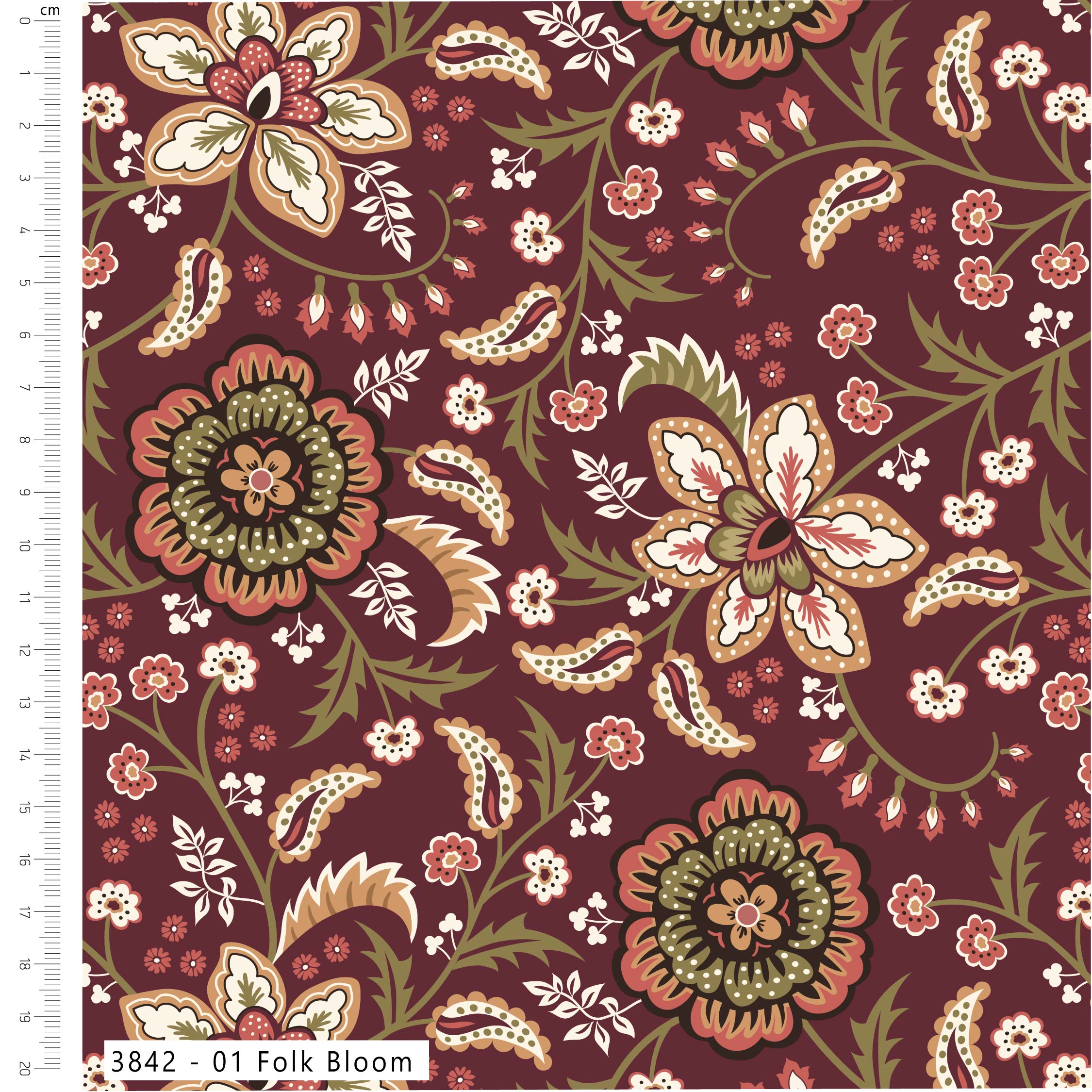 (Pre-order) Folklore Bloom by Kimberley Hind - Viscose Prints (3842) - Image 2