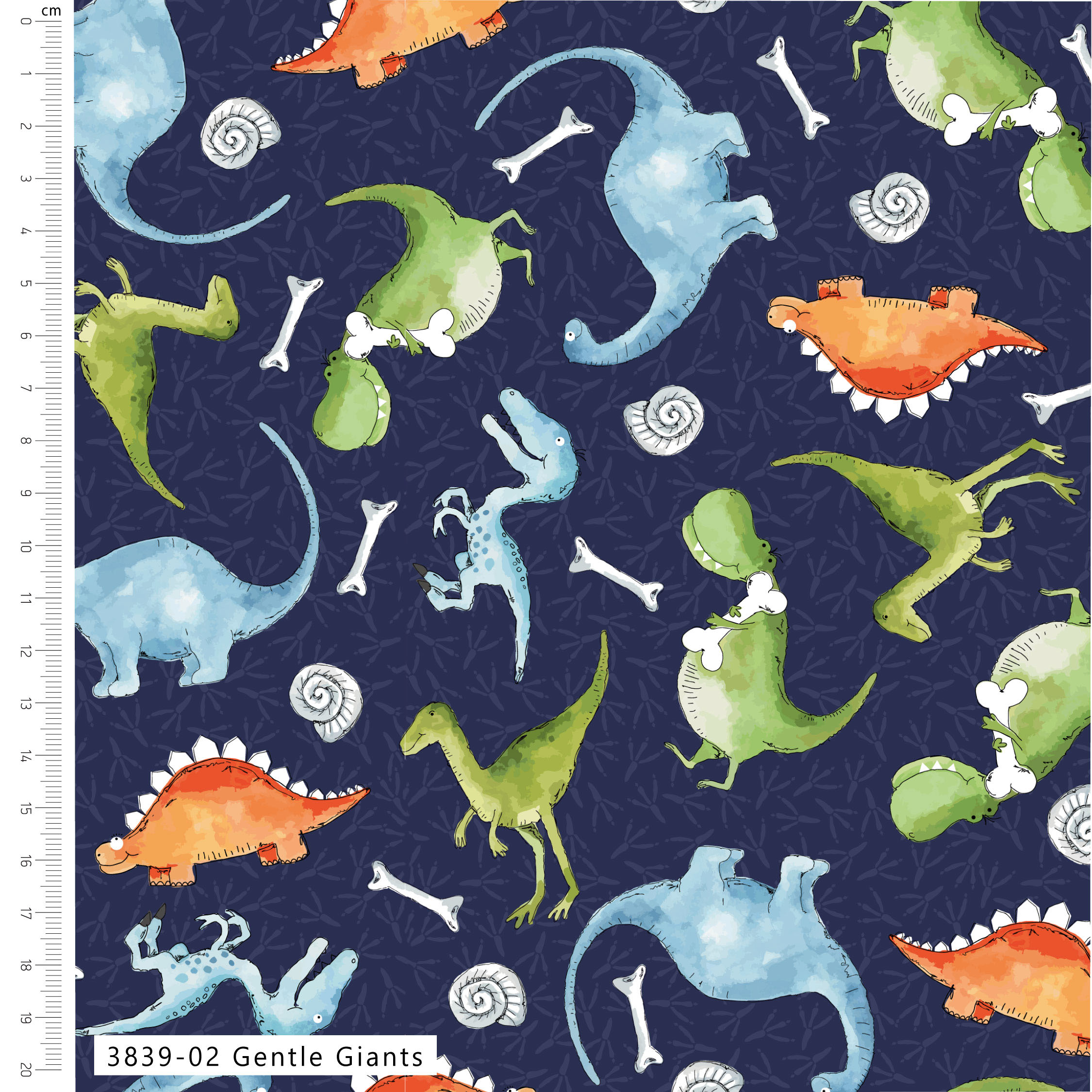 (Pre-order) Little Dinosaurs by Susan Wheeler - Cotton Prints (3839) - Image 2