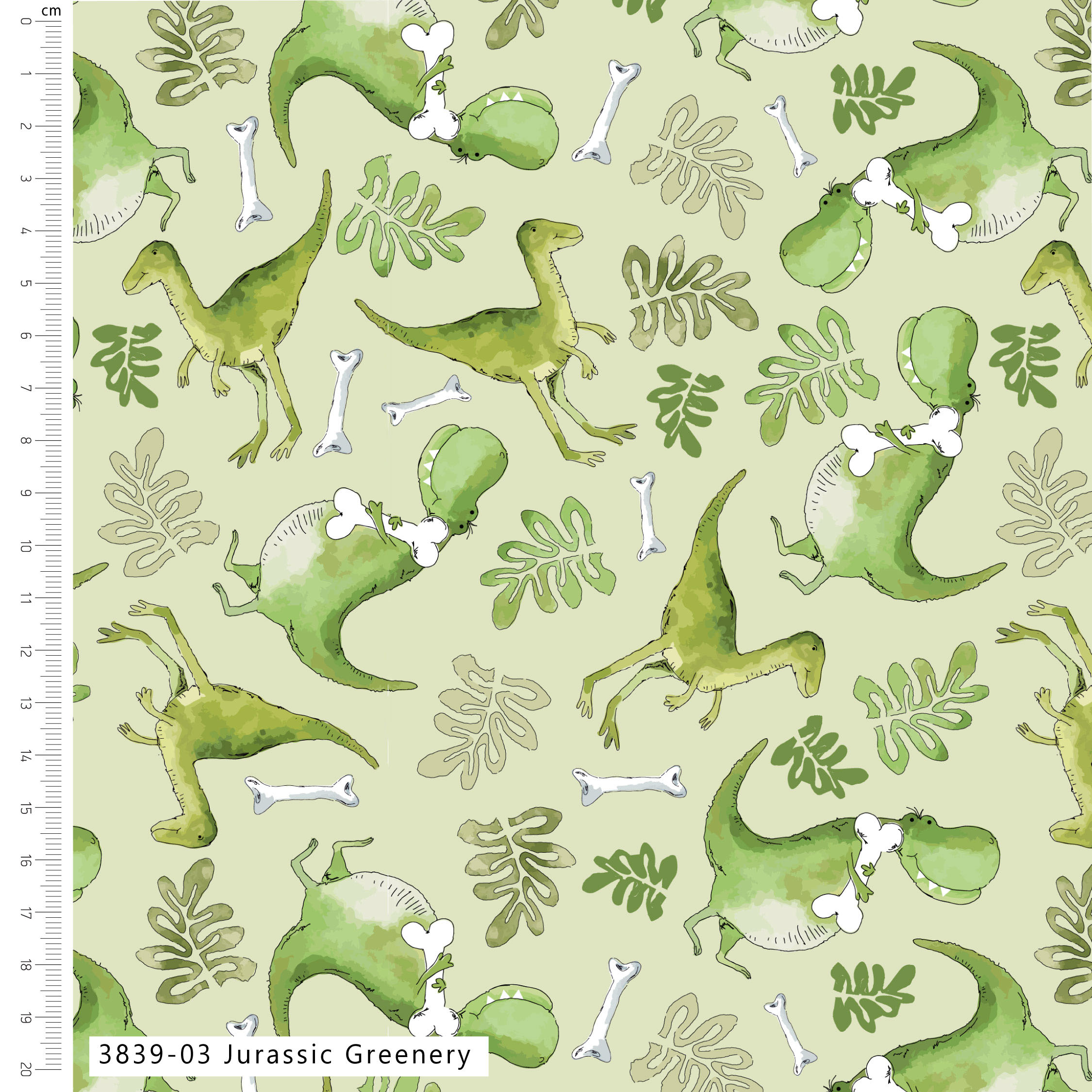 (Pre-order) Little Dinosaurs by Susan Wheeler - Cotton Prints (3839) - Image 3