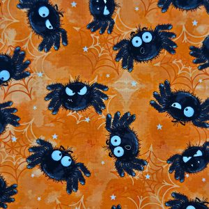 Googly Spider Halloween by Susan Wheeler - Cotton Print (3973-00)
