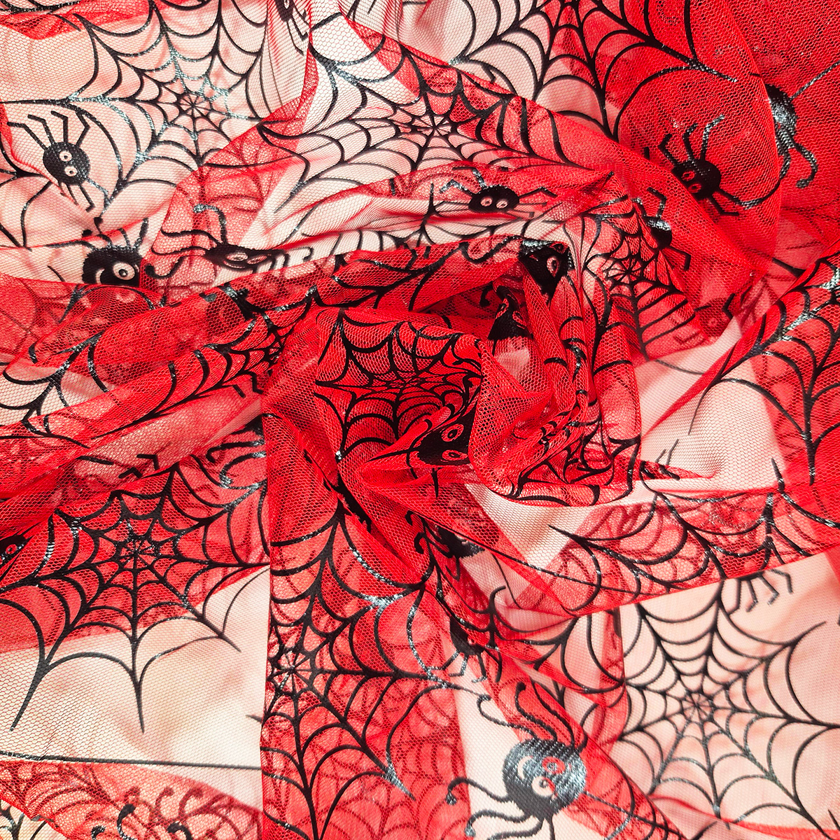 Polyester Net Spider Web Red/Black - Halloween - Foil Net (3863-00) - Image 2