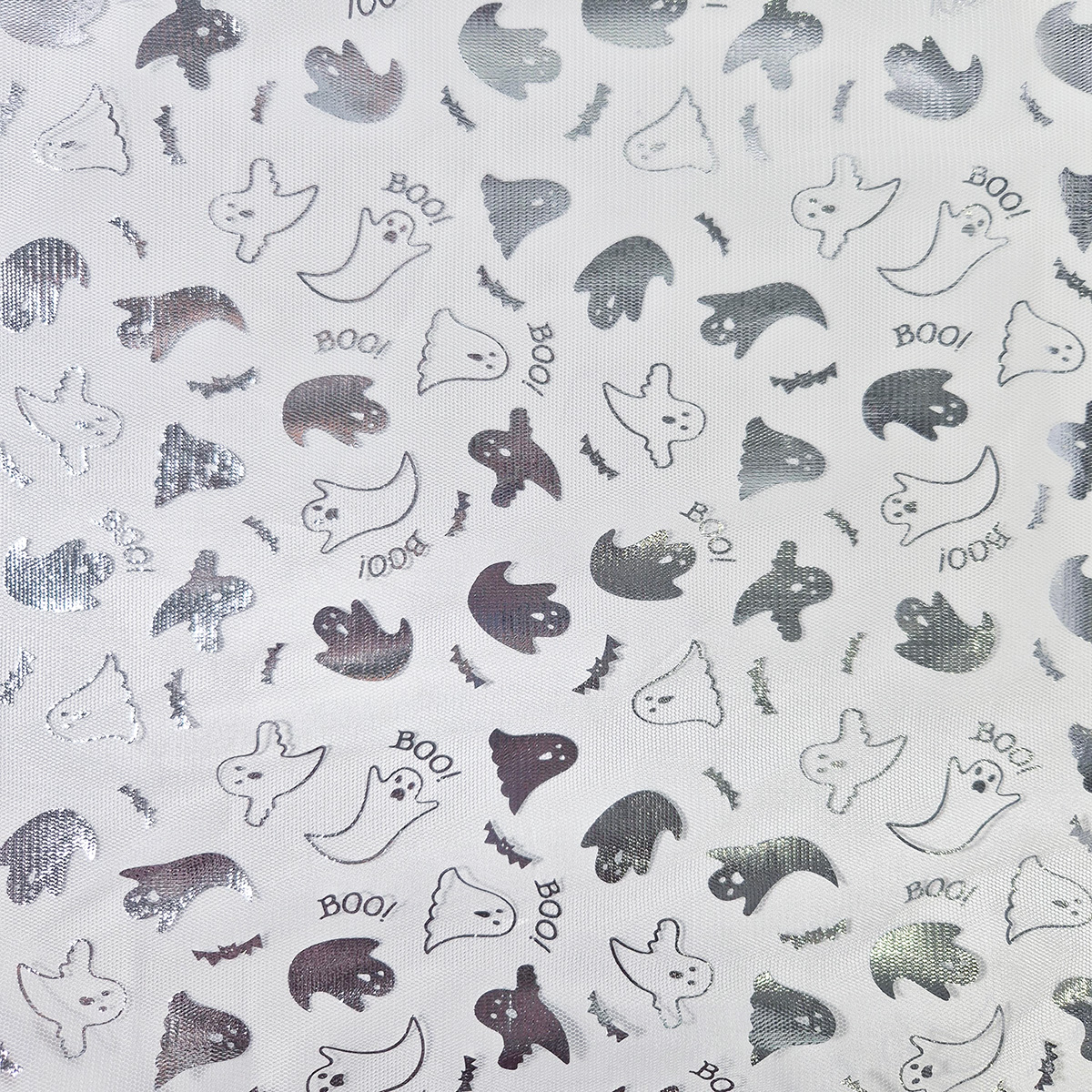 Polyester Net Ghost White/Silver - Halloween - Foil Net (3864-00) - Image 2