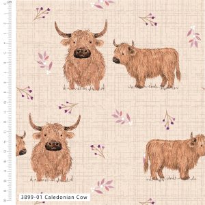 The Caledonian Cow by Susan Wheeler - Cotton Print (3899-01)